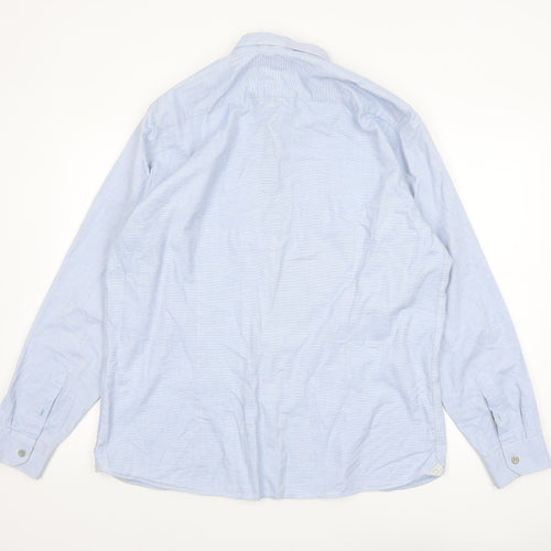 Ted Baker Men’s Blue Cotton Long Sleeve Button-Up Shirt Size 6 Regular