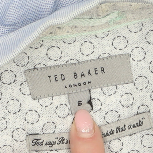 Ted Baker Men’s Blue Cotton Long Sleeve Button-Up Shirt Size 6 Regular