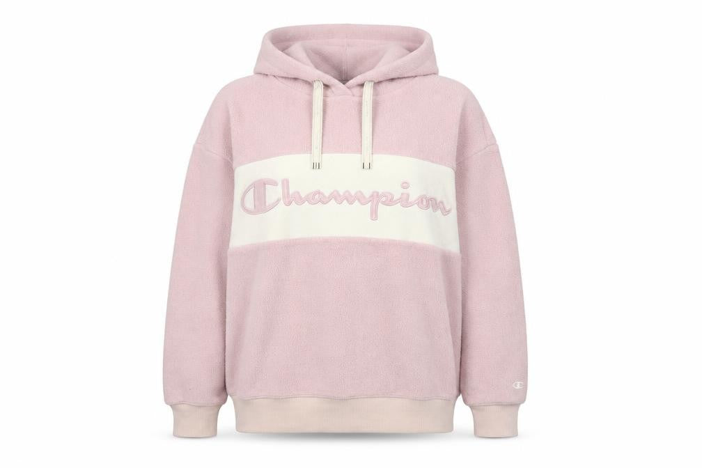 Champion Womens Pink XS Pullover Hoodie Fleece Logo Sweatshirt