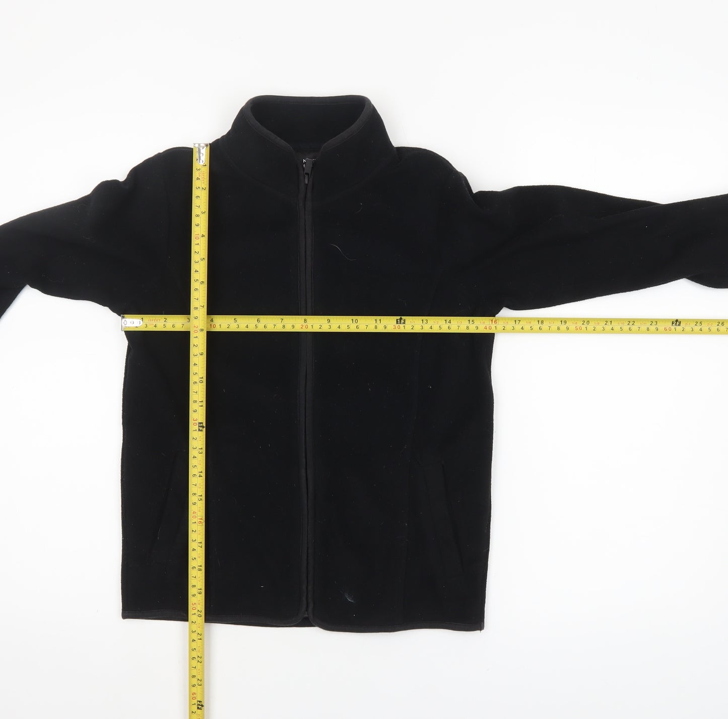 Next Boys Black Fleece Full Zip Jacket 10 Years Polyester Casual Outerwear