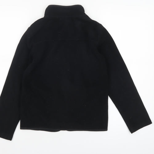 Next Boys Black Fleece Full Zip Jacket 10 Years Polyester Casual Outerwear