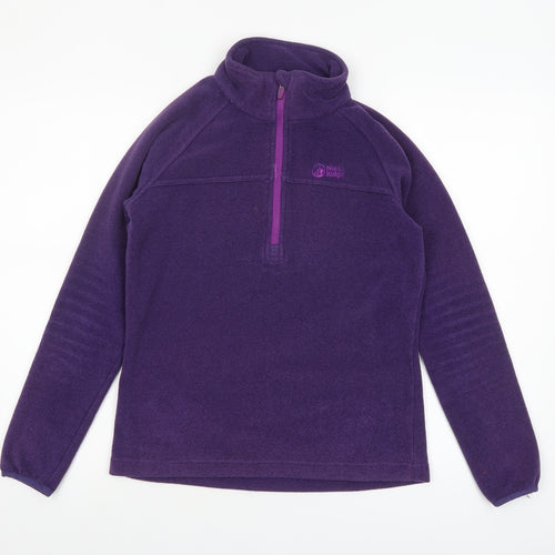 North Ridge Women's Purple Fleece 1/2 Zip Pullover Sweatshirt Size 10