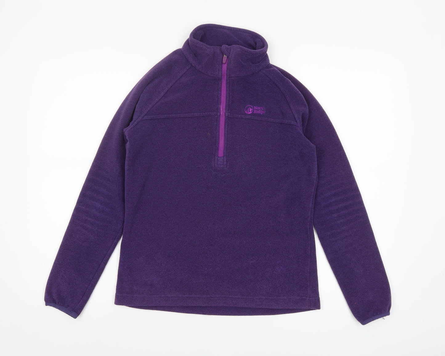 North Ridge Women's Purple Fleece 1/2 Zip Pullover Sweatshirt Size 10
