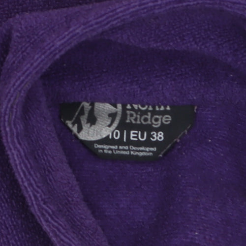 North Ridge Women's Purple Fleece 1/2 Zip Pullover Sweatshirt Size 10