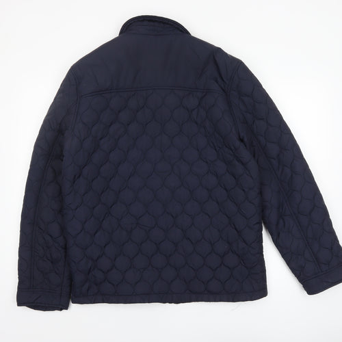 Burton London Men's Blue Quilted Nylon Jacket Size M