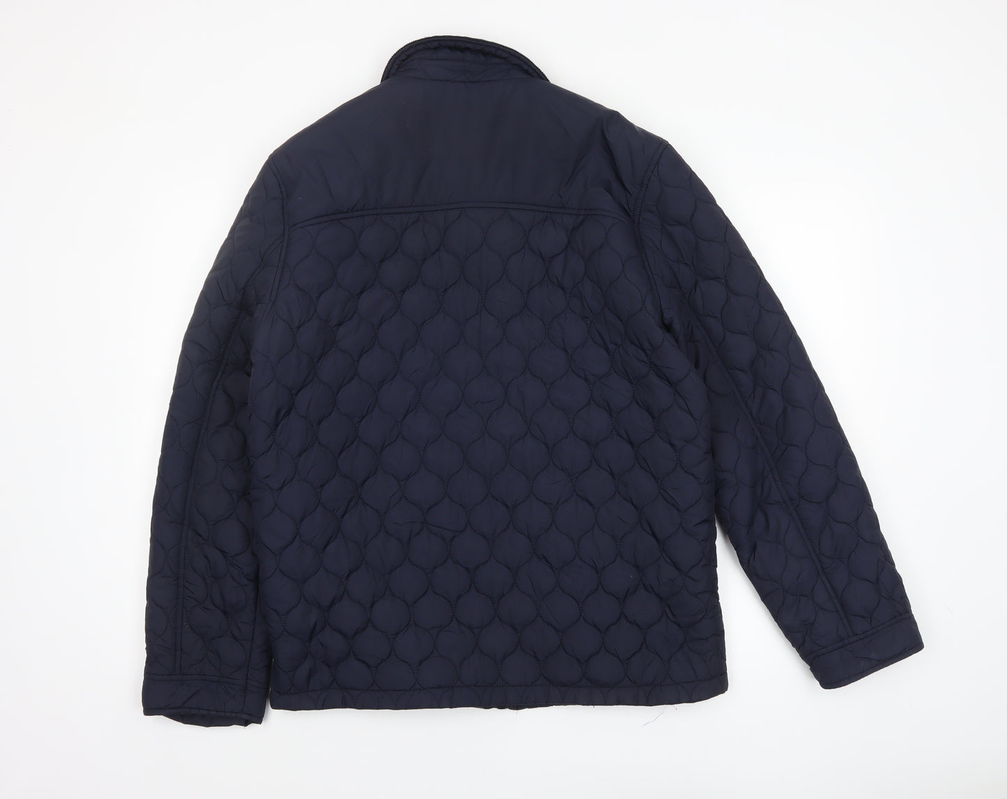 Burton London Men's Blue Quilted Nylon Jacket Size M