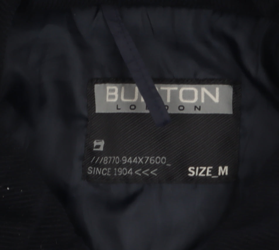 Burton London Men's Blue Quilted Nylon Jacket Size M