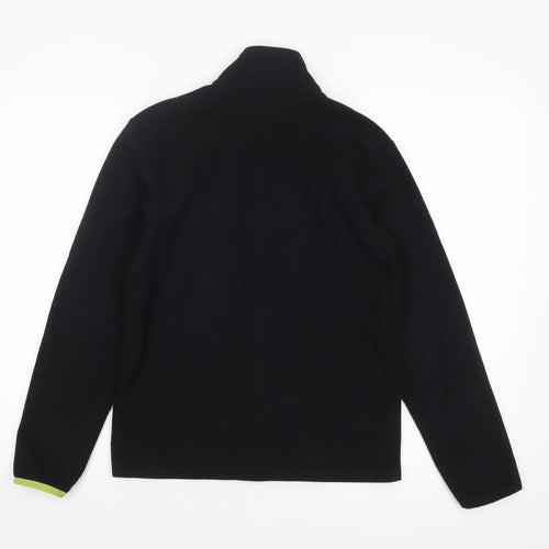 Champion Boys Black Full Zip Fleece Track Jacket Size 11-12 Years
