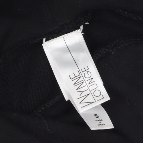 Wynne Lounge Women's Black Small Roll Neck Relaxed Jersey Top