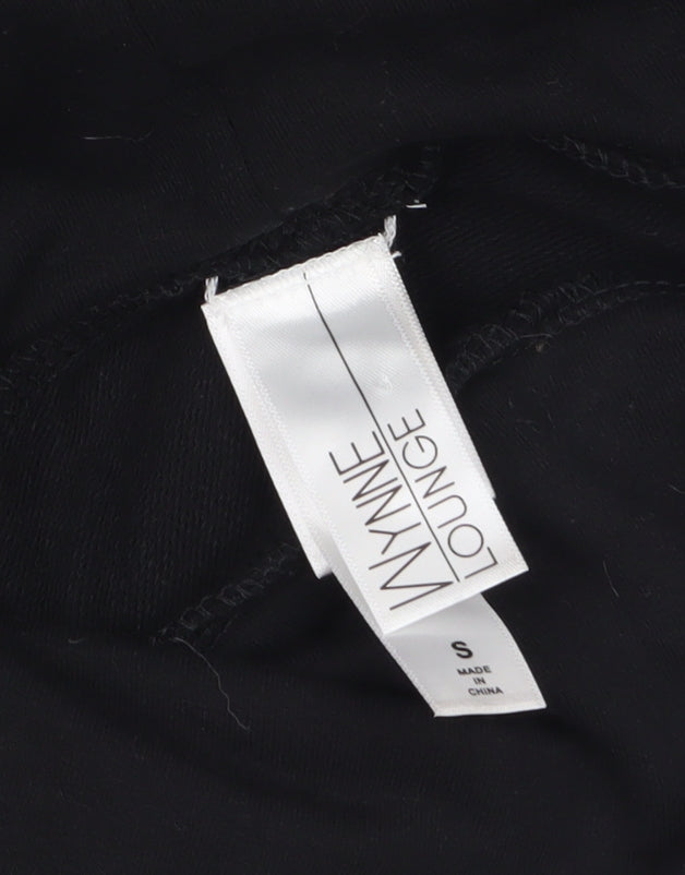 Wynne Lounge Women's Black Small Roll Neck Relaxed Jersey Top