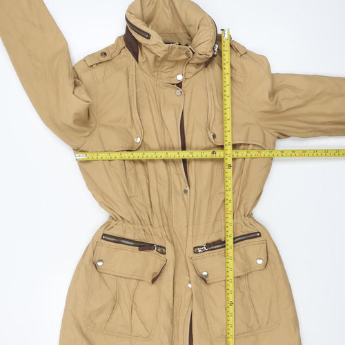 Reserved Women's Beige Mid-Length Parka Coat Size 10