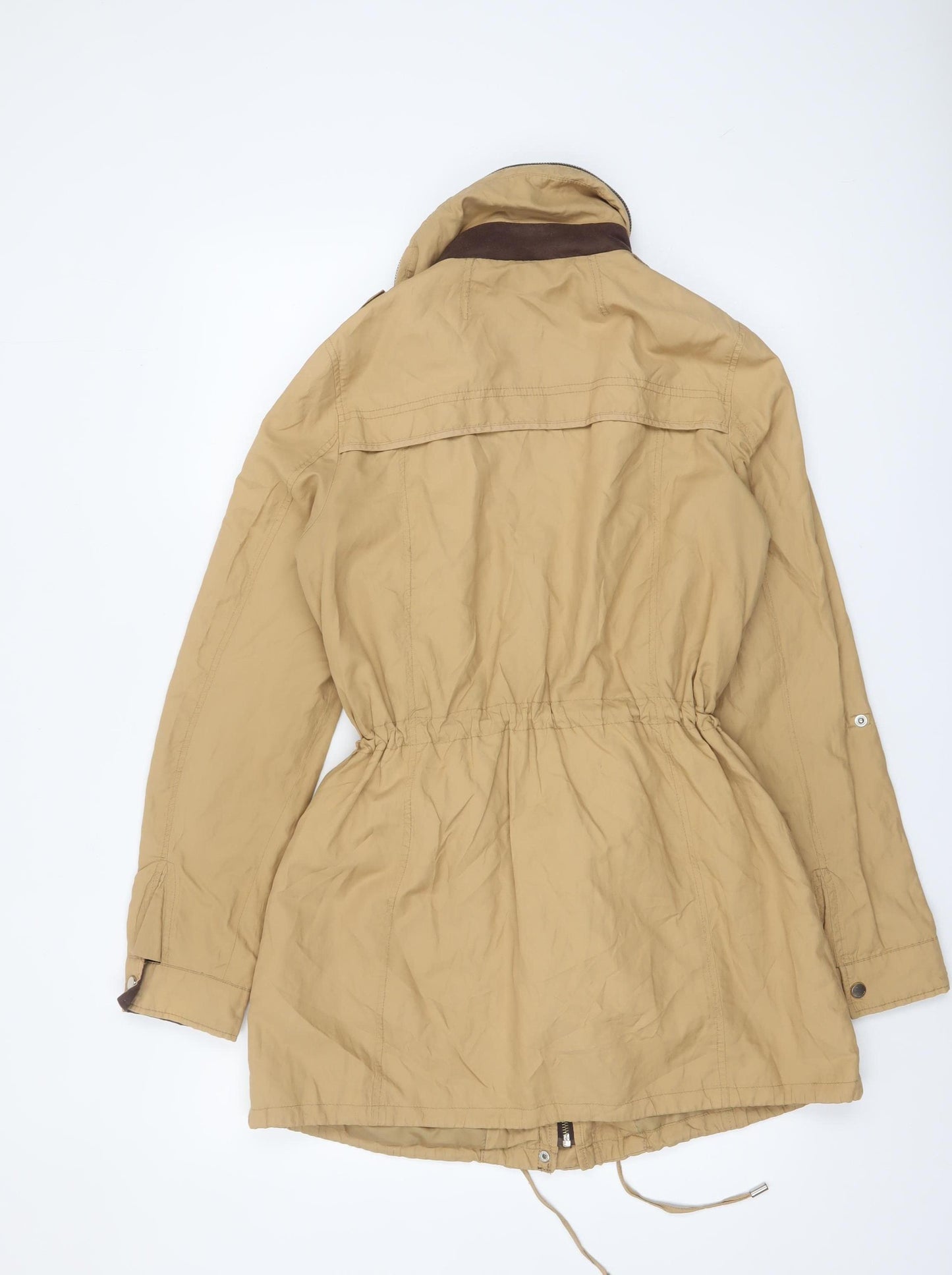 Reserved Women's Beige Mid-Length Parka Coat Size 10
