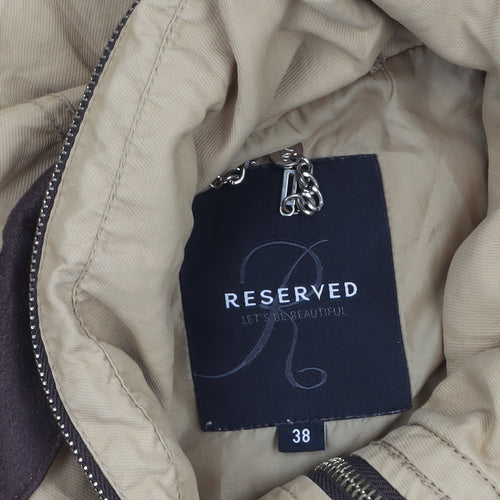 Reserved Women's Beige Mid-Length Parka Coat Size 10