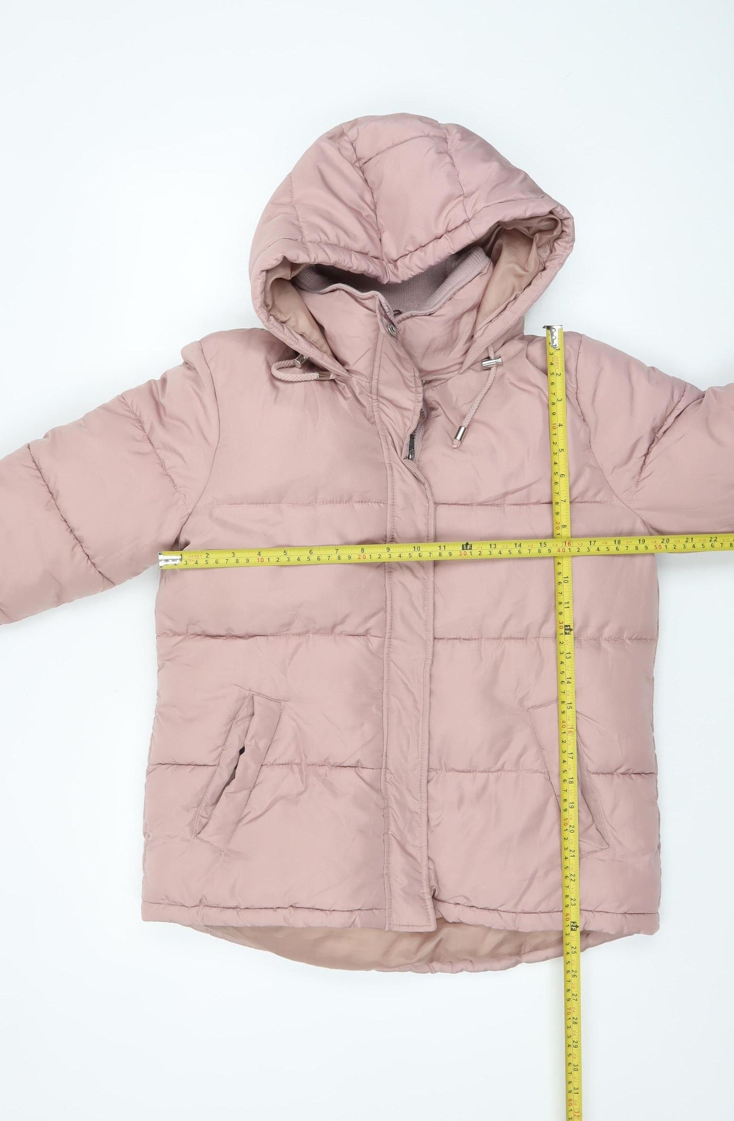 Dorothy Perkins Women Pink Puffer Jacket Hooded UK 12 Winter Coat