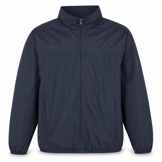 Front view of PING Men's Blue Windbreaker Jacket, size M, Polyester Nylon Lightweight