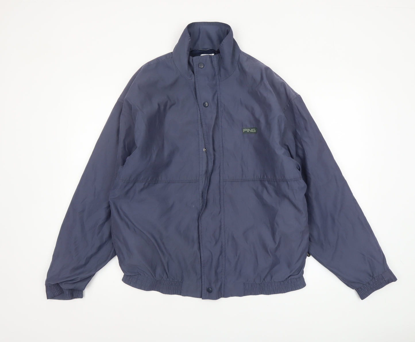 PING Men's Blue Windbreaker Jacket Size M Polyester Nylon Lightweight