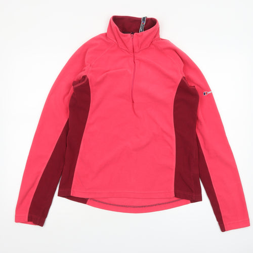 Berghaus Women's Pink 1/2 Zip Fleece Pullover Size 14