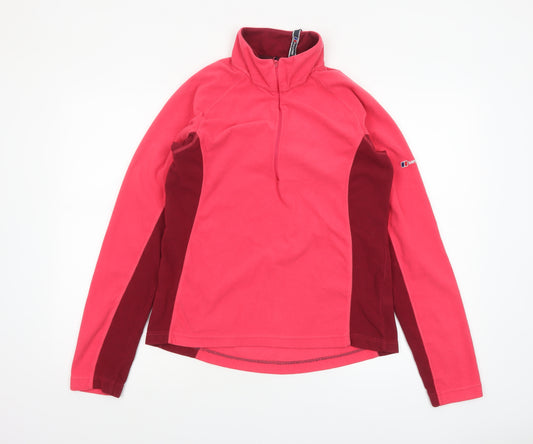 Berghaus Women's Pink 1/2 Zip Fleece Pullover Size 14