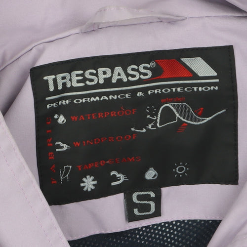 Trespass Womens Purple Waterproof Jacket Size S Windproof Outdoor Coat