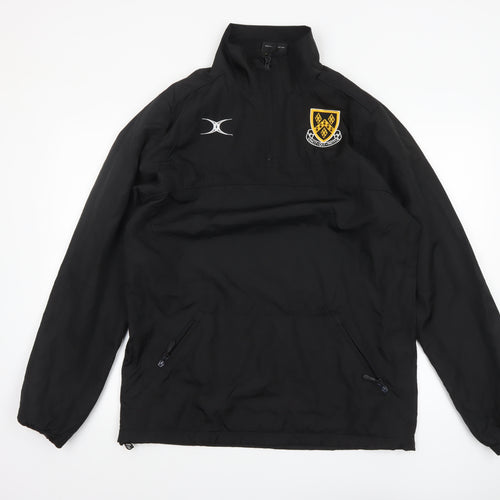 Gilbert Men's Black Medium Rugby Windbreaker 1/4 Zip Jacket