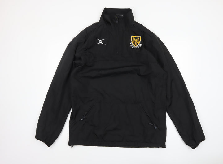 Gilbert Men's Black Medium Rugby Windbreaker 1/4 Zip Jacket