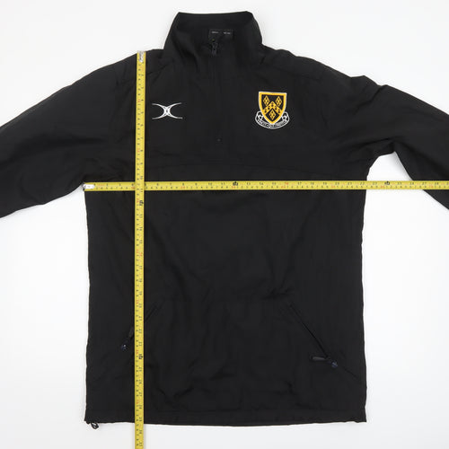 Gilbert Men's Black Medium Rugby Windbreaker 1/4 Zip Jacket