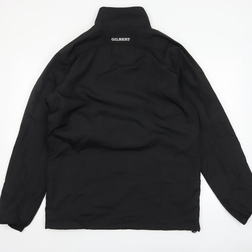 Gilbert Men's Black Medium Rugby Windbreaker 1/4 Zip Jacket