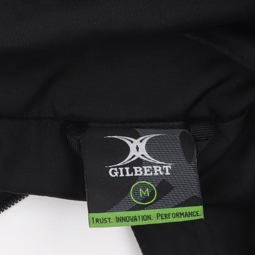 Gilbert Men's Black Medium Rugby Windbreaker 1/4 Zip Jacket