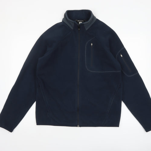 Quechua Men's Blue Fleece Full Zip Jacket L Regular Fit Outdoor