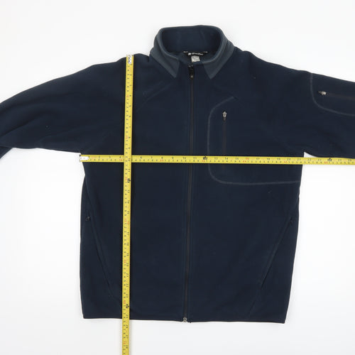 Quechua Men's Blue Fleece Full Zip Jacket L Regular Fit Outdoor