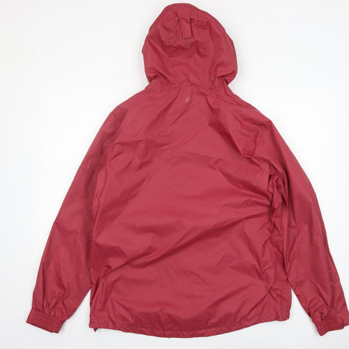 Mountain Warehouse Women Red Waterproof Rain Jacket Size 14 Hooded