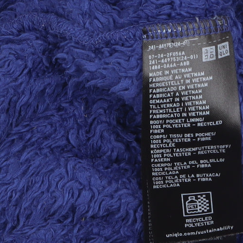 Uniqlo Womens Blue Fleece Full Zip Jacket XS Lightweight