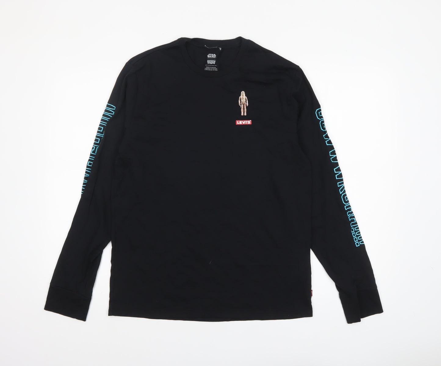 Levi's Men Black Star Wars Long Sleeve Crew Neck T-Shirt Size M