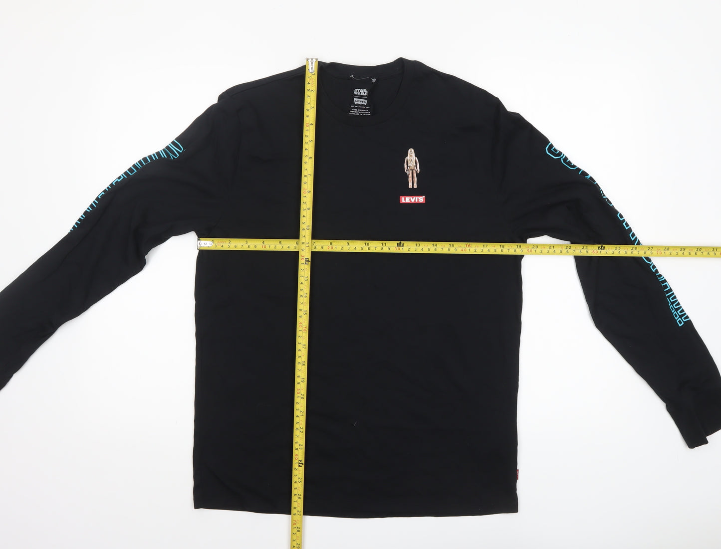 Levi's Men Black Star Wars Long Sleeve Crew Neck T-Shirt Size M