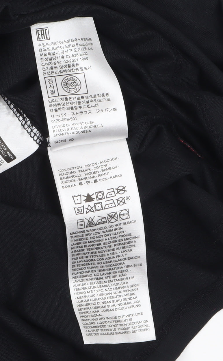 Levi's Men Black Star Wars Long Sleeve Crew Neck T-Shirt Size M