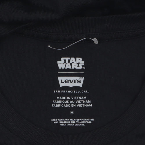 Levi's Men Black Star Wars Long Sleeve Crew Neck T-Shirt Size M