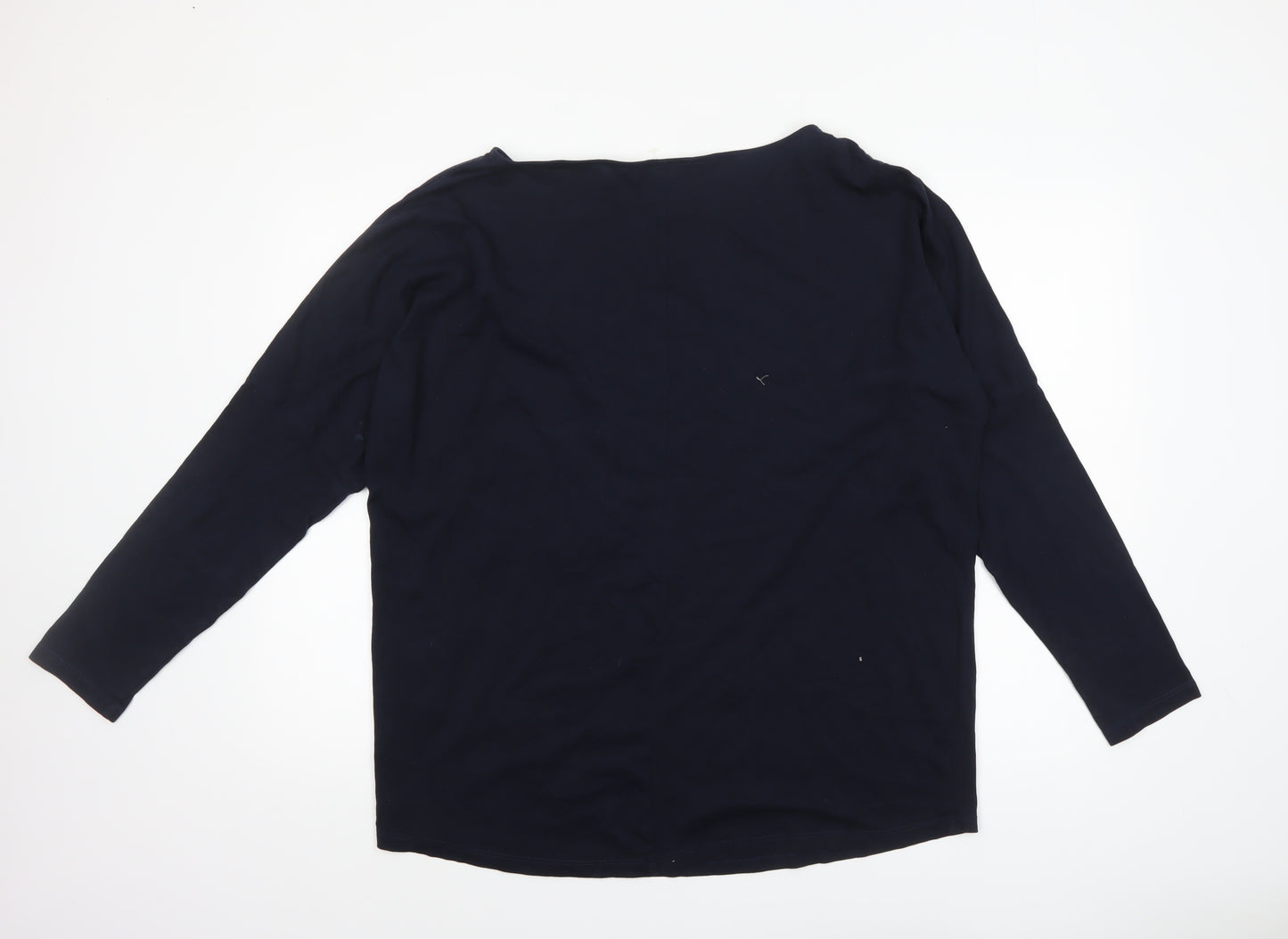 Next Womens Blue Sequin Star Cotton Long Sleeve T-Shirt Size L