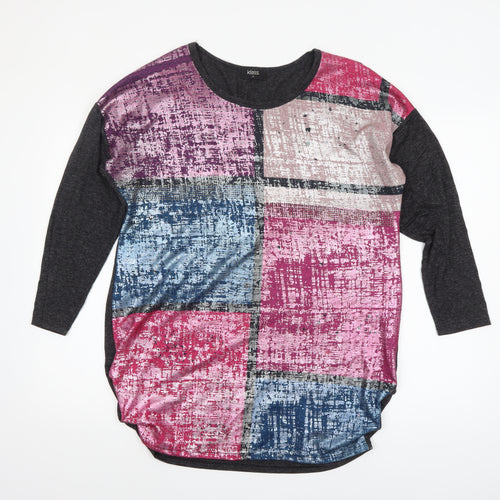 Klass Women’s Multicoloured Tunic Top M 3/4 Sleeve Round Neck