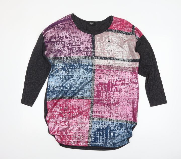 Klass Women’s Multicoloured Tunic Top M 3/4 Sleeve Round Neck