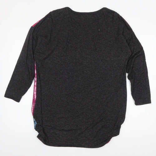 Klass Women’s Multicoloured Tunic Top M 3/4 Sleeve Round Neck