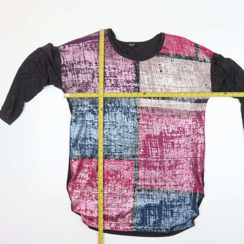 Klass Women’s Multicoloured Tunic Top M 3/4 Sleeve Round Neck