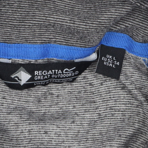 Regatta Men’s Grey Softshell Full Zip Jacket Size L Outdoor Sports