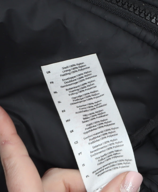 Sondico Men's Black Puffer Jacket Size S Hooded Winter Zip Coat