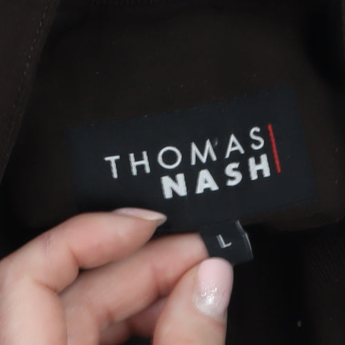 Thomas Nash Men's Brown L Basic Full Zip Jacket