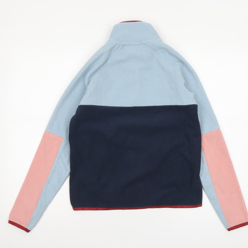 Kari Traa Womens XS Blue Pink Fleece Pullover Sweatshirt