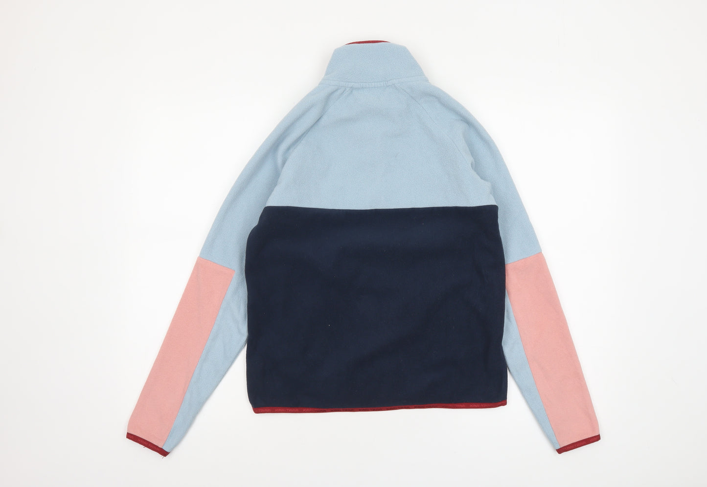 Kari Traa Womens XS Blue Pink Fleece Pullover Sweatshirt