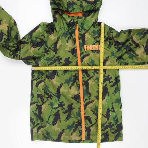 Fortnite Boys Green Camouflage Hooded Windbreaker Jacket XL