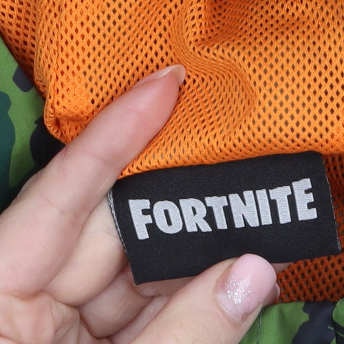 Fortnite Boys Green Camouflage Hooded Windbreaker Jacket XL