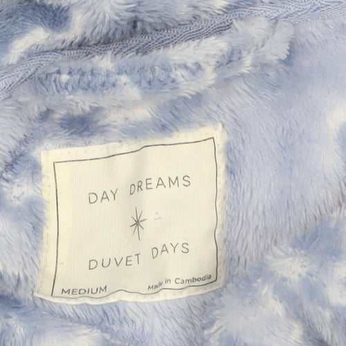 Marks and Spencer Womens Blue Fleece Animal Print Belted Robe M