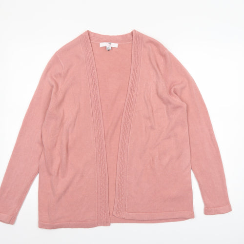Julipa Women’s Pink Long Sleeve Cardigan Size 12/14 Acrylic Knit